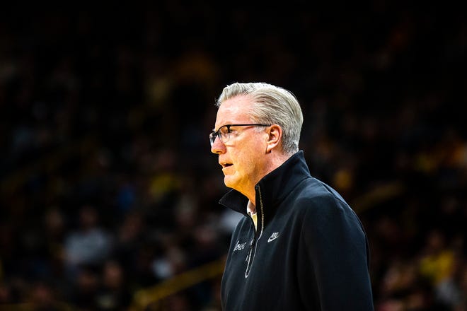 Iowa head coach Fran McCaffery watches during a NCAA men's basketball game against North Carolina A&T in 2022. On Tuesday, the Hawkeyes won the first game of their 2023 foreign tour, defeating the Paris All-Stars.