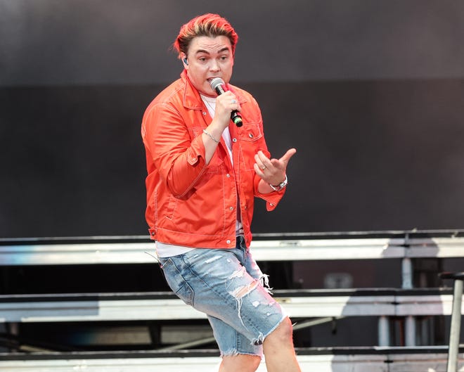 Singer Jesse McCartney opened for New Kids on the Block for a near capacity crowd at the 2023 Iowa State Fair on Aug. 12, 2023.