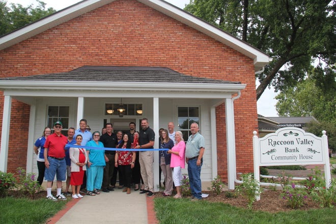 The ribbon is set to be cut at the Raccoon Valley Bank Community House on Thursday, Aug. 3, 2023, in Adel.